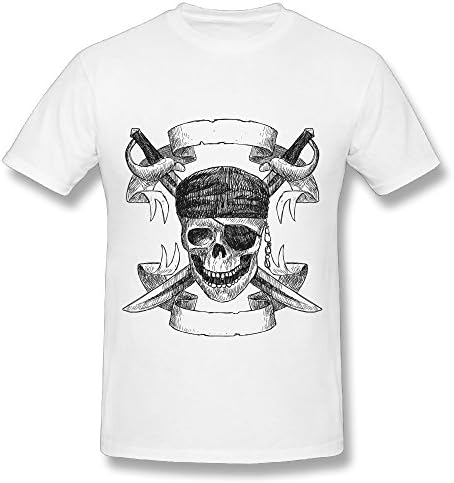 leclothing Monocular Skeleton Warrior Pattern 3D Print Classic Soft Men's T-Shirt