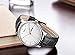 BUREI Mens Business Casual Quartz Wrist Watches Day and Date Calender with Black leather Strap