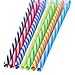 Senfhome Reusable Plastic Straws, 25 Pieces 9Inch L x 8mm W, Colorful Thick Replacement Drinking Straws for 30 oz & 20 oz Yeti, RTIC, Mason Jar, Starbucks with Cleaning Brush. (color 1)