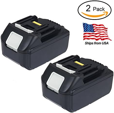 Bingogous 2-Pack 18V 5.0AH LXT Lithium-Ion Replacement Battery for Makita BL1850 BL1840 BL1830 LXT-400 194204-5 Cordless Power Tools