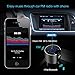 Bluetooth FM Transmitter, ESOLOM in-Car FM Radio Adapter Hands-Free Calling, Car Charger, MP3 Player Car Kits Dual USB Port Charger 5V/2.4A&1A, Support Voltage Detection (Sliver)