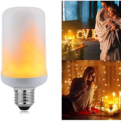 LED Flickering Flame Bulb, DragonLight E26 LED Flame Effect Fire Light Bulbs Simulated Decorative Light Atmosphere Lighting Vintage Flaming Light Bulb for Holiday / Bar / Party / Home Decoration