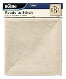 Bucilla Ready To Stitch Blank Aida Cloth, 10 by 10-Inch, 47684 Natural