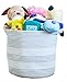 Cotton Rope Basket with Handles for Baby Nursery and Kid's Toy Storage, Laundry Hamper, Bathroom Storage and Closet Organizer 15
