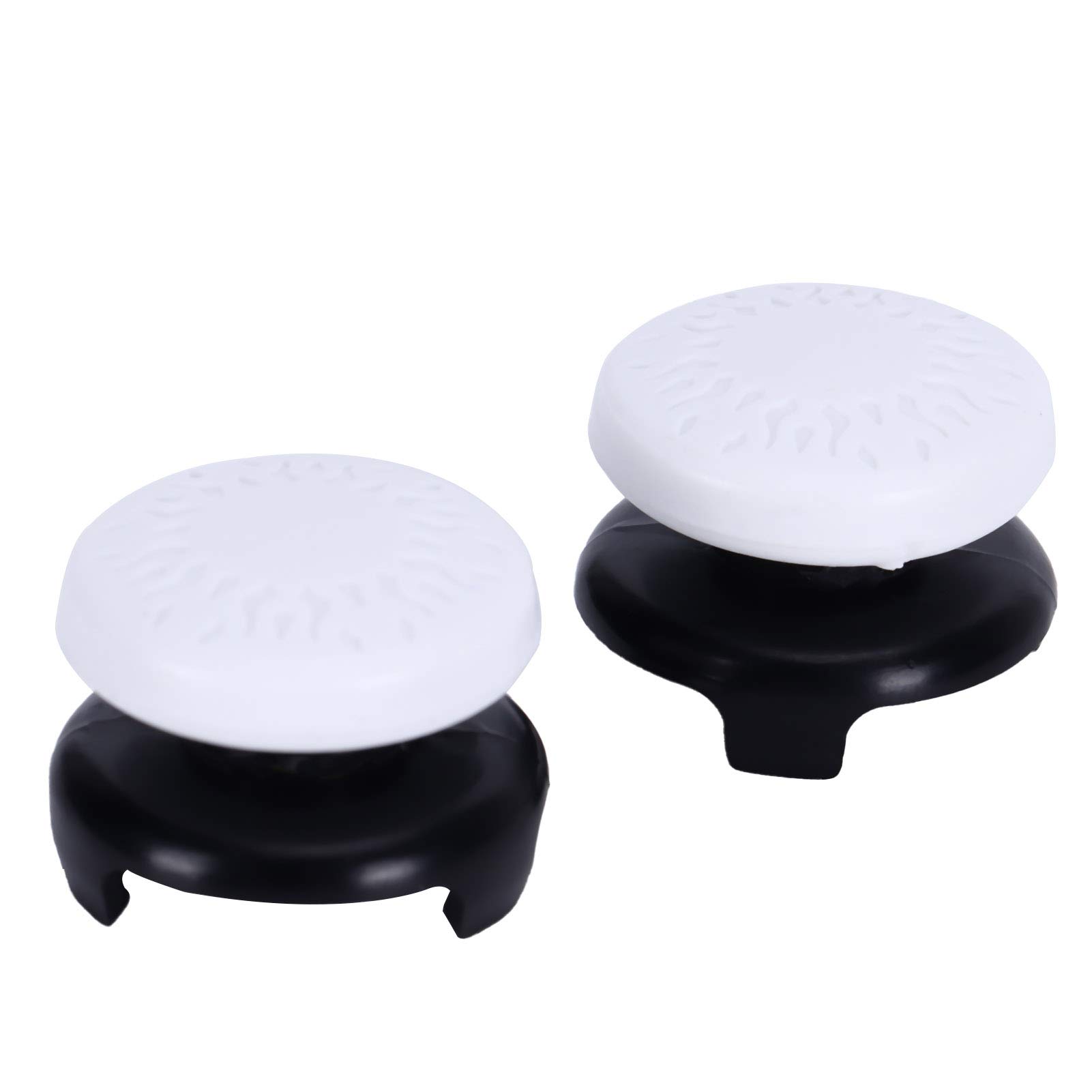 Heayzoki 2Pcs Joystick Grip for Controller,Thumbstick Soft Silicone Cover Grip Stick Joystick Controller Gamepad Key,Thumb Grip Cover,Replacement Thumb Grips(White)