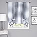 GoodGram Buffalo Check Plaid Gingham Custom Fit Farmhouse Window Curtain Tie Up Shades - Assorted Colors (Gray)
