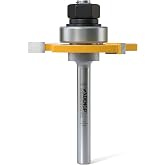 XDENGP Slot Cutter Router Bit 1/4 Shank, 3 Wing Slotting Cutter Router Bit for T-Molding Slot Cutting | 3/16" Carbide Height