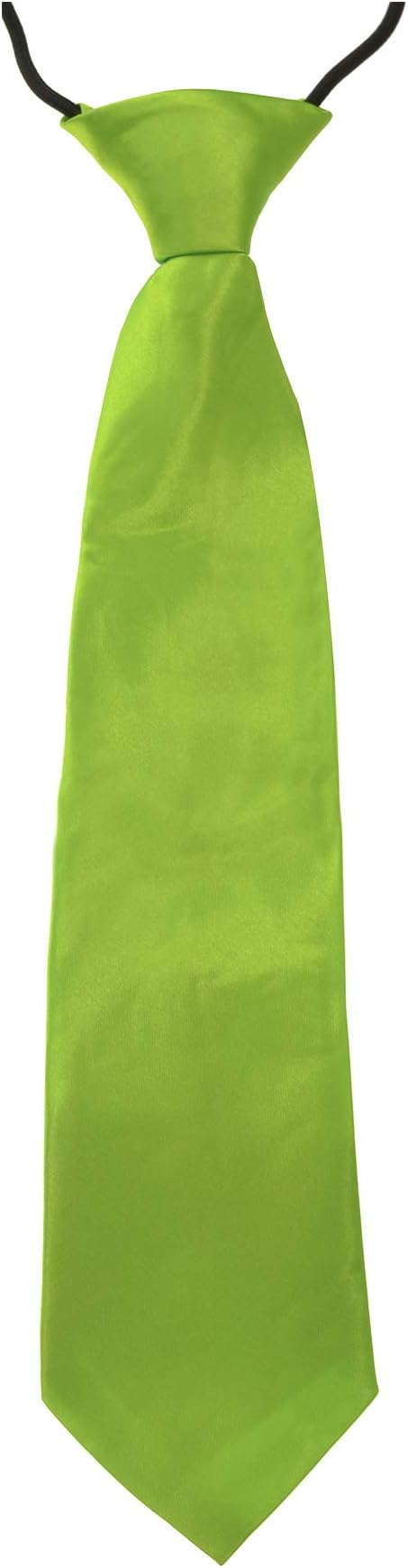 New Boys Pre-Tied Ties. Satin Plain Coloured Childrens Boys Ties. Elasticated. 22 Colours Available. Handmade. Wedding, School, Fashion *UK Seller*