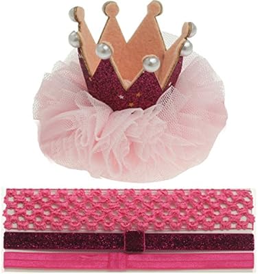Baby Queen Crown Toddler Princess Birthday Pink Crown Hair Clips