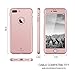 iPhone 7 Plus Case,MYRIANN Ultra Slim Full Body Coverage Protection Hard Case with Tempered Glass Screen Protector for iPhone 7 Plus(Rose Gold)