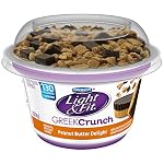 Danone Light&fit, non fat greek crunch yogurt&toppings, Peanut Butter delight, vanilla, graham crackers&Dark chocolate (036632038241)