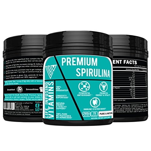 image for LIV Longevity Superfood California Premium Spirulina for Smoothies and