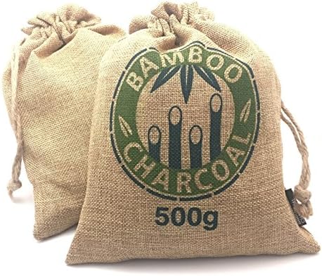 XL Natural Air Deodorizer & Freshener - Activated Bamboo Charcoal - Extra Large Multipack (2 x 500g) for Home, Bathroom, Bedroom, Closet, Car, Gym Bag, Boxing Gloves, Diaper Bag, Room Purifier