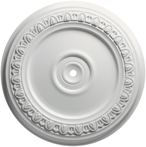 Focal Point 83324 24-Inch Egg and Dart Medallion 24 7/16-Inch by 24 7/16-Inch by 1 1/2-Inch, Primed White by Focal Point