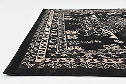 Unique Loom Taftan Collection Border Geometric