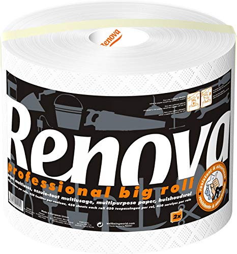 Renova Professional Big Roll Mehrzweck-Papierrolle, 100% recycelt, 2-lagig, 1 Rolle