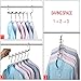 Bloberey Space Saving Hangers Metal Magic Cascading Hanger 10 Inch 6 x 2 Slots Closet Clothing Hanger Organizers（Pack of 4）