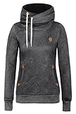MeiC Womens Funnel Neck Hoodie Sweatshirt Large Dark Grey