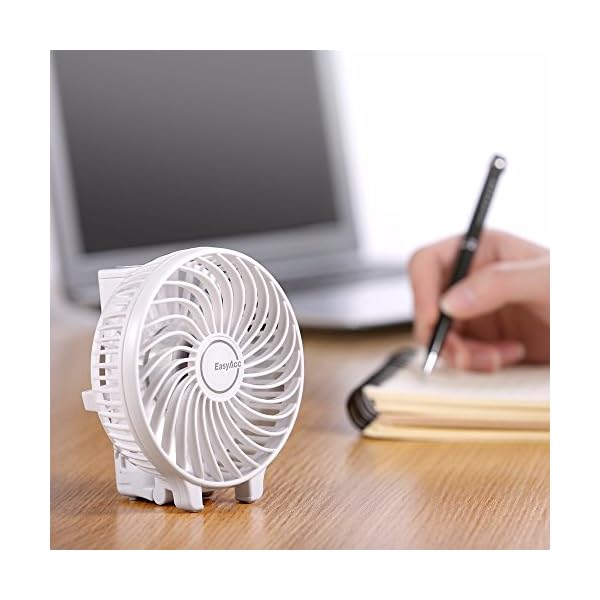 EasyAcc Handheld Electric Fans Mini Portable Outdoor Fan with Rechargeable 2600 mAh Foldable Handle Desktop for Home and…