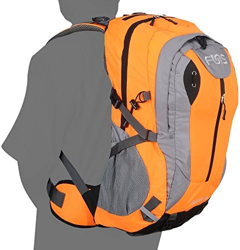 FUNS 40L Internal Frame Camping Hiking Travel Daypack Backpack /w Rain Cover (Orange)
