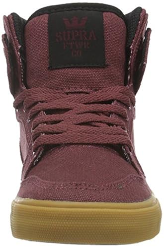 Supra Boys Vaider Canvas High Top Skate Shoes Red Medium (D) Big