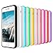 Pofesun Crystal Clear iPhone 8 Plus Case/iPhone 7 Plus Case, Hard Transparent Back Panel + Colorful Soft TPU Bumper Compatible with iPhone 7 Plus/8 Plus 5.5 Inch - 10 Pack 10 Colors