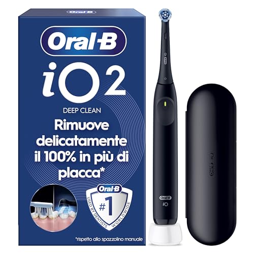 iO 2 Spazzolino Elettrico, con 1 Testina di Ricambio, Nero