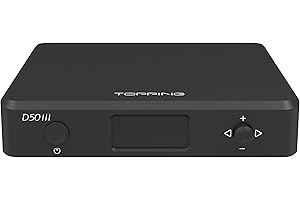 FANMUSIC Topping D50 III Desktop HiFi DAC Preamplifier with Remote Control (Black)