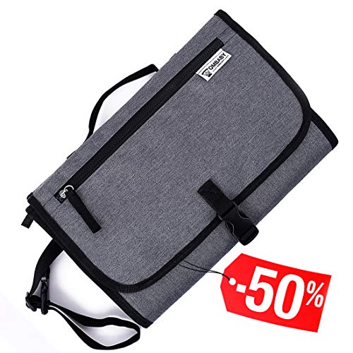 Baby Portable Changing Pad, Diaper Bag, Diaper Mat for Infant Toddler Newborn Boys & Girls Grey (Gray)