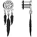Body Candy Steel Single Flare Clear Accent Tree of Life Feather Dangle Ear Gauge Plug Set 0 Gauge