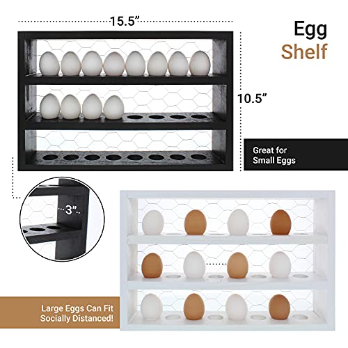 Gui's Chicken Coop Egg Rack Wooden Farmhouse Rustic Egg Holder