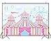 Funnytree Pink Circus Tents Theme Party Backdrop Carnival Carousel Photography Background Girl Princess Birthday Newborn Baby Shower Decorations Photo Booth Cake Table Banner