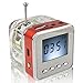 Haoponer Portable Mini Digital Display Screen Speaker USB Flash Drive Micro SD/TF Card Music MP3 Player FM Radio Red