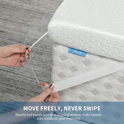 RUUF Mattress Topper Twin, 3Inch High Density Memory Foam Bed Topper