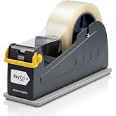 JayCo Heavy Duty 2-Inch Metal Tape Dispenser, Dual-Roll Desktop Dispenser with Weighted Base, 3-Inch Core for Packing, Shipping, Masking, Packaging, Transfer and Painter