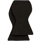 David Donahue Men's Classic Self Tie Silk Solid Black Luxury Tuxedo Bow Tie