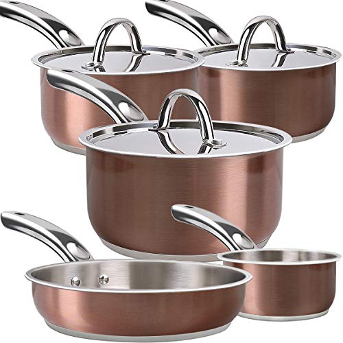 Lightning Deal Induction Cookware Set, Cooking Pot and Pan Set, TriPly