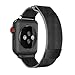 SICCIDEN Compatible with Apple Watch Band 42mm 44mm, Milanese Mesh Loop with Magnetic Clasp Stainless Steel Replacement Band Compatible with Apple Watch Series 4 Series 3 Series 2 Series 1, Black