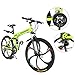 Outroad Mountain Bike 6 Spoke 21 Speed 700CC Double Disc Brake Suspension Fork Rear Suspension Anti-Slip Folding Bike (Black,26 in)thumb 2