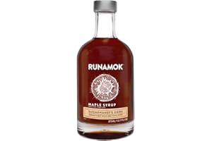 Runamok Maple Syrup Sugarmaker's Dark - Grade A Vermont Maple Syrup, Dark Color, Robust Taste | Pure Wood Fired Maple Syrup & 100% Natural | Classic Breakfast & Pancake Syrup | 12.68 Fl Oz (375mL)