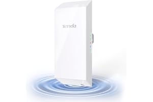 Tenda O1 Outdoor Access Point N300 Mbps, Long Range Smart Manage Outdoor CPE 2.4GHz, Wireless Bridge 8 dBi Transmission 500m, Passive PoE Powered, AP|Station|WISP|IP65 Waterproof Enclosure, O1(White)
