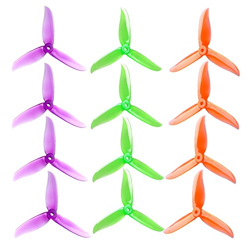 Dalprop t5045c cyclone tri-blade propeller 5" cw/ccw 5045 pr…