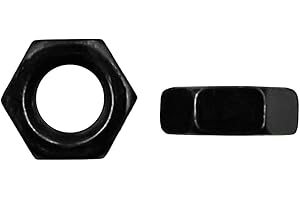 Tsnamay 100pcs M2.5 Hex Nuts Carbon Steel Hexagonal 0.1"/2.5mm Hex Nut Black Color
