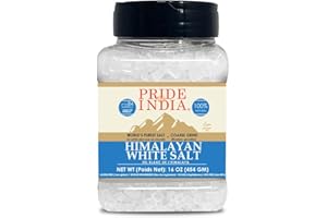 Pride of India- Himalayan White Salt Coarse Grind 1 lbs (453.59 gm)- Rarest & Enriched W/84+ Natural Minerals- Low Sodium- Mi