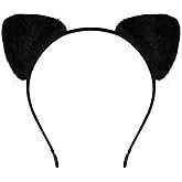 JOYFISCO Cat Ears Headband Furry Padded Cat Ear Headband Animal Cosplay Costume Headwear for Halloween Dress Up Theme Party