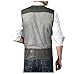 Kedera Men's Mesh Fishing Vest Photography Work Multi-Pockets Outdoors Journalist's Vest Jacket (Army Green, Large)