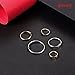 Evevil Fake Nose Ring Clip On Hoop Earrings For Women Faux Lip Septum Ring Spring Endless Hoop Earrings Non Piercing Lobes Men Women (10 Pairs, 13mm-25mm,Steel Plated & Gold Plated Color)