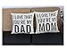 Decorative Cotton Linen Square Unique I Love That You're My MOM Pattern Throw Pillow Case Cushion Cover 18 x 18 Inches, for Mom,Mom Gifts,Mom Birthday Gifts