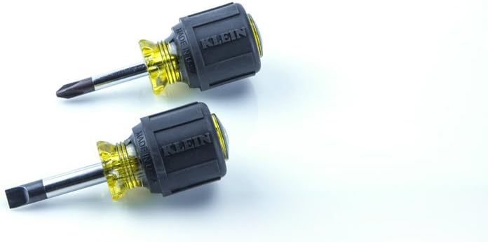 Klein Tools 85078 Screwdriver Set, 8 Piece All Purpose Screwdriver Kit has 4 Phillips and 4 Flat Head Tips, Cushion Grip, Precision Machined: Home Improvement