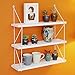 WELLAND 3-Tier Display Wall Shelf Storage Rack Wall Rack, White